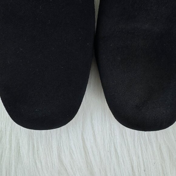 Franco Sarto Bassett Genuine Suede Low Ankle Block Heel Boot Bootie Black Size 9 - Picture 13 of 13